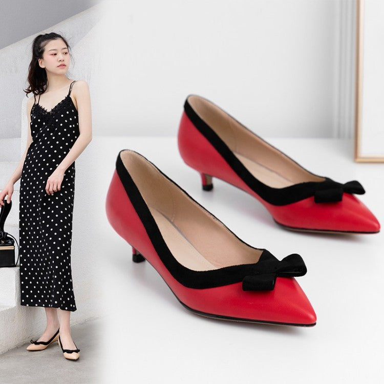 New Korean style ladies single shoes high heels low heels