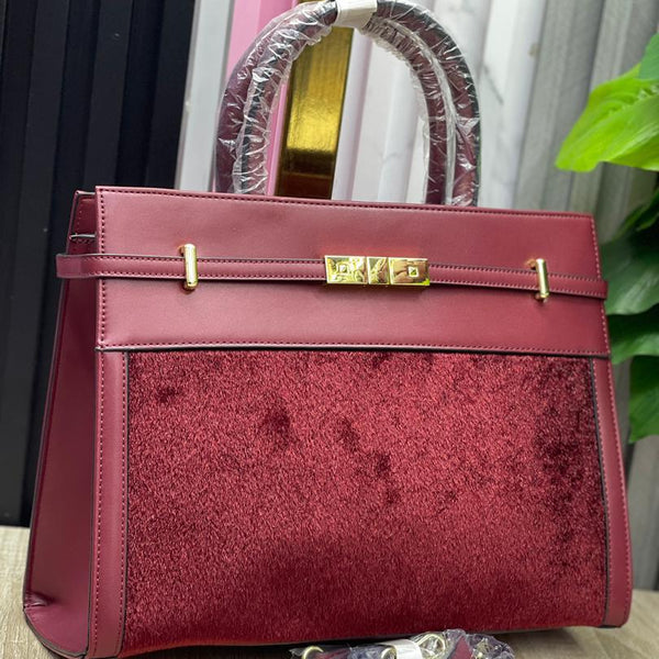 Vast Luxury 36cm Premium Structured Leather Handbag, Elegant Green Tote with Gold Hardware