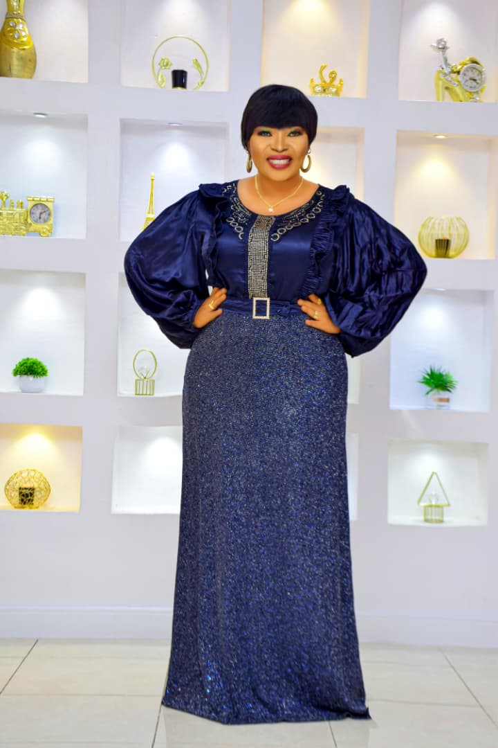 Premium Navy Blue Luxury Maxi Gown Elegant Party & Occasion Dress