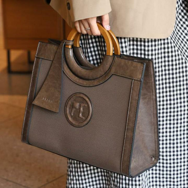 Pedra 2-Piece Luxury Handbag Set for Women | Premium Leather Tote & Stylish Shoulder Bag (Brown, Blue, Green)